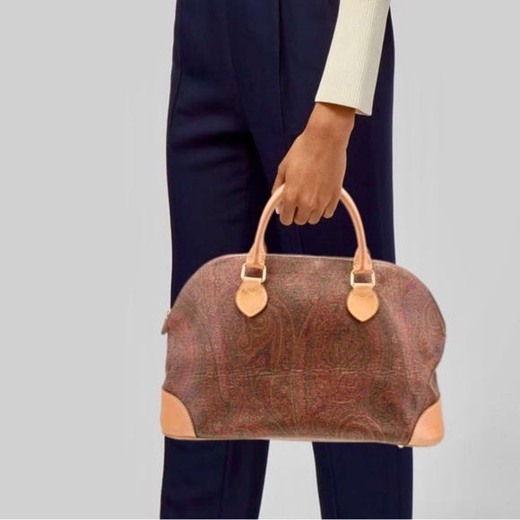 Etro Brown and Tan Paisley Bag - Picture 14 of 15